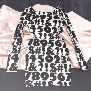 Forever 21 Long Sleeve Number Cut-out Dress